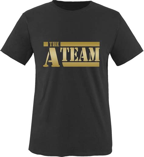 A Team Men T Shirt In Blackgold Size S Uk Clothing