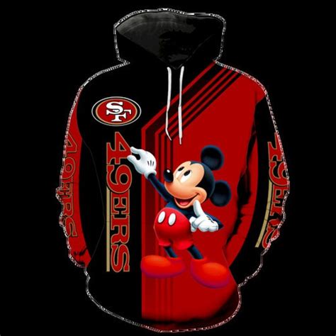 San Francisco 49ers Mickey Mouse Full Print Hoodie And Etsy