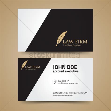 What follows below are 13 videos of business of law professionals, in their own words, speaking to the topic of law firm innovation and legal tech. Law firm business card layout Vector Image - 1992561 | StockUnlimited