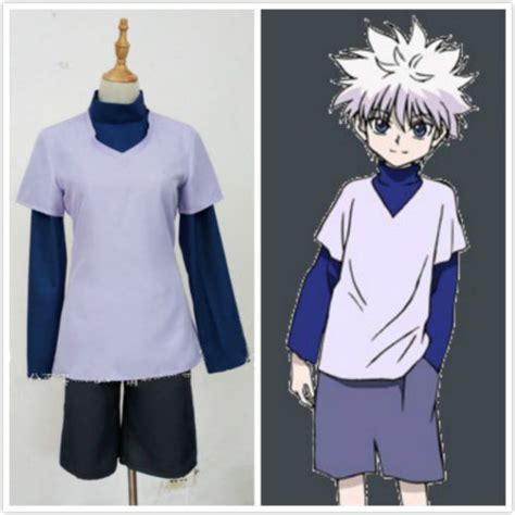 Anime Hunter×hunter Killua Zoldyck Cosplay Costume Uniform Suit Full