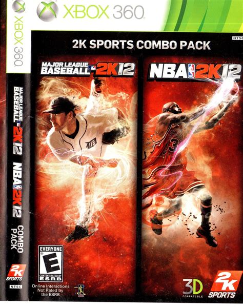 Xbox 360 2k Sports Combo Pack Major League Baseball 2k12nba Video