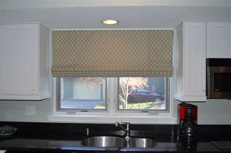 Roman Shades Over Kitchen Sink Mcfeely Window Fashions