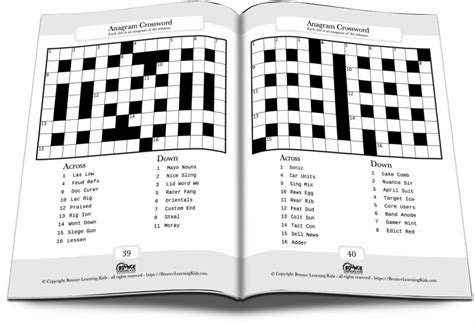 Anagrams Crosswords Puzzles