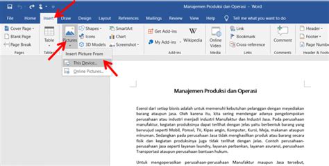 Cara Menyisipkan Gambar Di Lembar Kerja Ms Word Kimtuck Com Gambaran