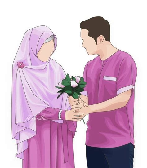 Gambar Pasangan Muslim Kartun Inaru Gambar