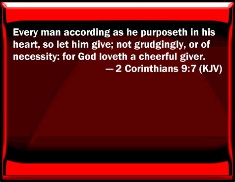 2 Corinthians 97 Every Man According As He Purposes In His Heart So