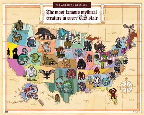 The Most Famous Mythical Creature Of Every State In The United States