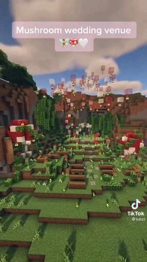 Mc Mushroom Wedding Venue Video In 2021 Minecraft Projects