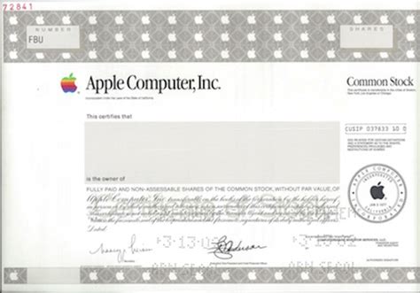 The apple ii's intended successor, the apple iii, released the same year, was a commercial failure and was discontinued in 1984. Apple Stock Certificate / Stock Option Certificate ...