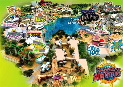 Mapa Do Parque Islands Of Adventure Em Orlando