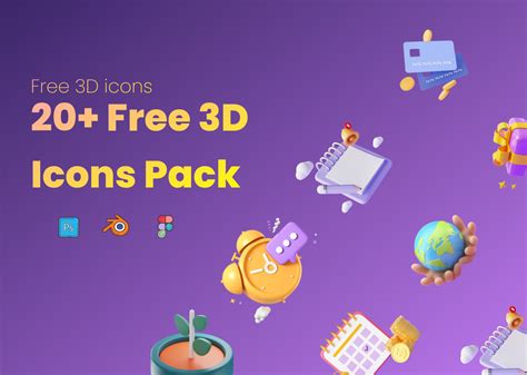 3d Icon Pack 20 3d Icons Figma