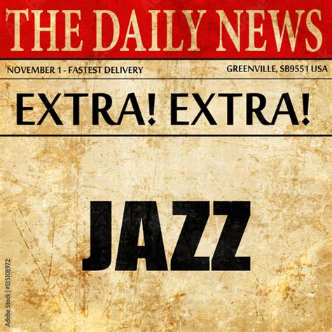 Jazz Music Newspaper Article Text Stock Illustration Adobe Stock