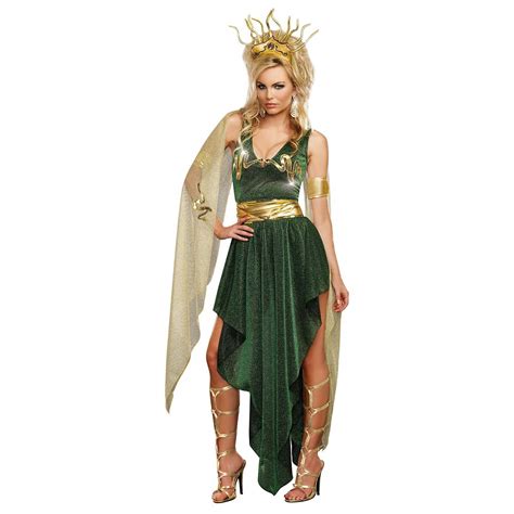 Dreamgirl Medusa Costume Adult Greek Goddess Halloween Fancy Dress
