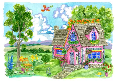Royalty Free Cottage Garden Clip Art Vector Images And Illustrations
