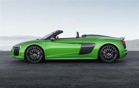 The new audi r8 spyder v10 impressively demonstrates the dynamic potential of lightweight automotive construction with a dry weight of 3 overall, the asf in the new audi r8 spyder weighs just 458.6 lbs.; 2018 Audi R8 Spyder V10 Plus unveiled | PerformanceDrive