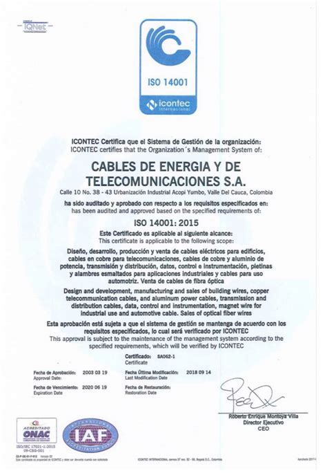 ⊛ Certificado Icontec En Colombia【2024