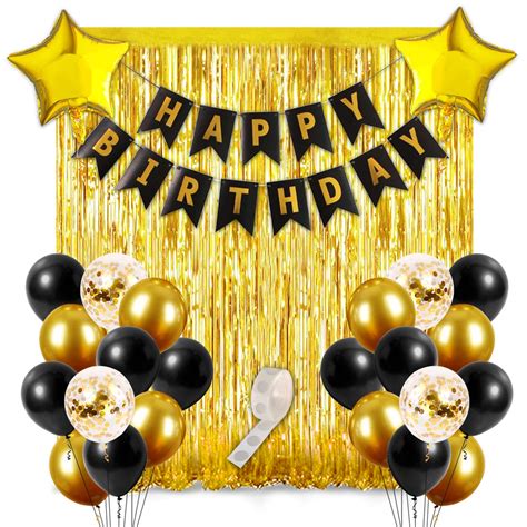 Party Decoration Black And Gold Birthday Decorationsblack And Gold