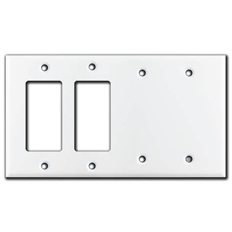 2 Toggle And 2 Decora Rocker Switch 4 Gang Wall Plate White