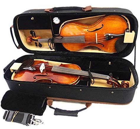 Good Quality Pro 44 Wooden Twodouble Violin Case For Airflight Onboard