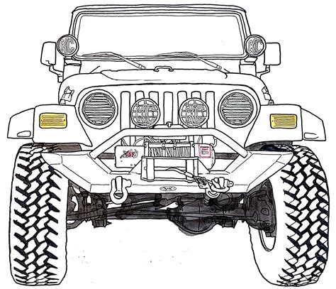 Dibujo De Jeep Para Colorear Dibujos Para Colorear