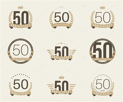 Logotipo De Celebración De Aniversario De 50 Años Colección De Logo De