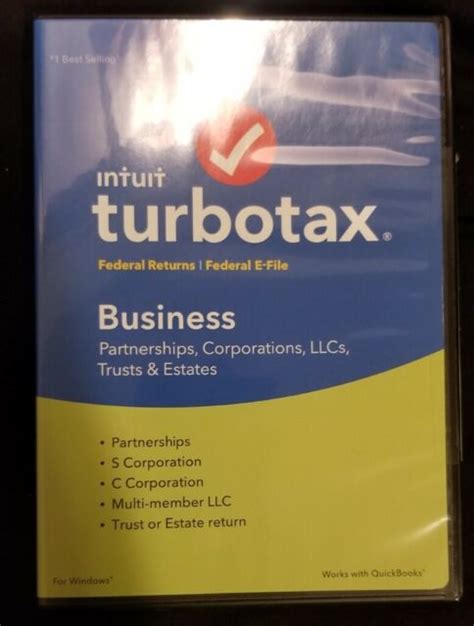 Intuit Turbotax Business Partnership Corp Llc Trust Estate Cd For