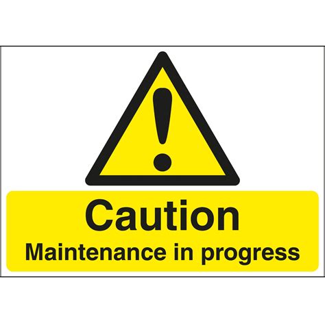 Caution Maintenance In Progress Stanchion Sign First Safety Signs