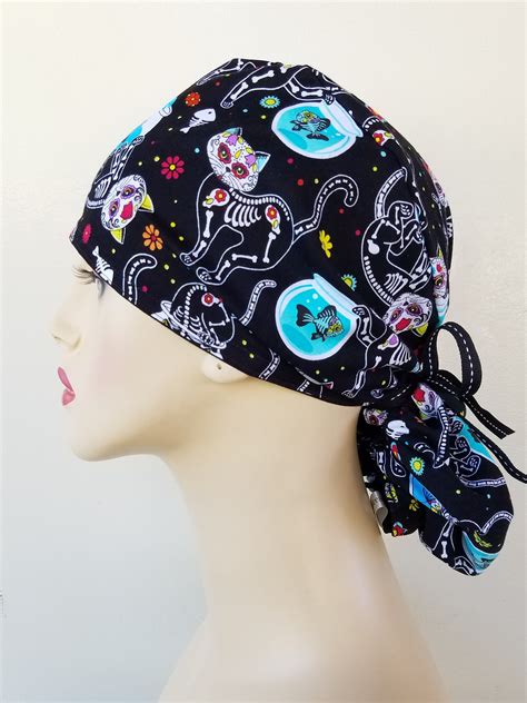 Ponytail Scrub Hat Ponytail Surgical Scrub Hat Scrub Cap Surgical