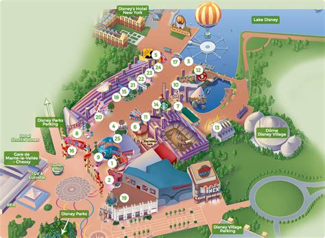 Map Of Disney Village — Dlp Guide Disneyland Paris Guidebook
