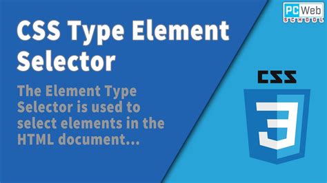 Css Element Type Selectors Youtube