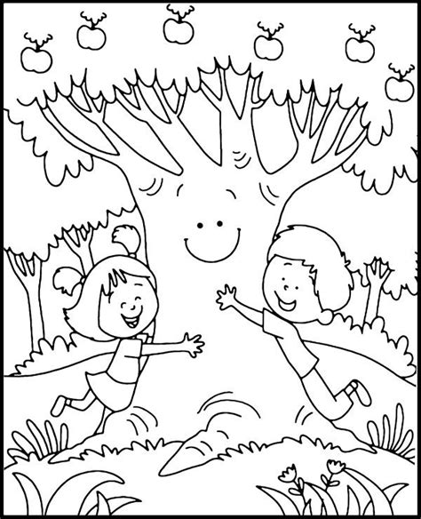 Mother Nature Coloring Page For Kids