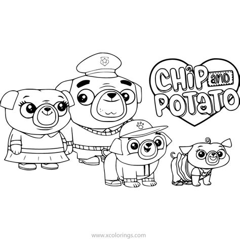 Chip And Potato Coloring Pages Characters