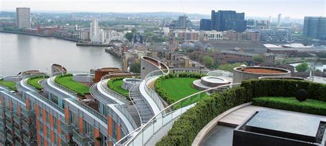 .new providence wharf development, this charming two bedroom on the 8th floor of columbia west benefits from floor to ceiling windows showcasing the partial canary wharf views on offer. New Providence Wharf, London | ZinCo Green Roof Systems UK