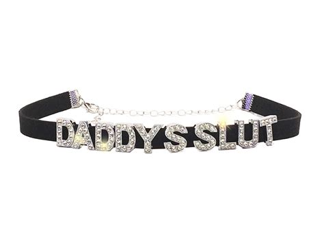 Daddys Slut Fuck Toy Sexy Choker Necklace For Owned Hotwife Slut Shared