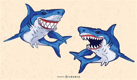 Ilustraciones Vectoriales De Tiburones Gratis Descargar Vector