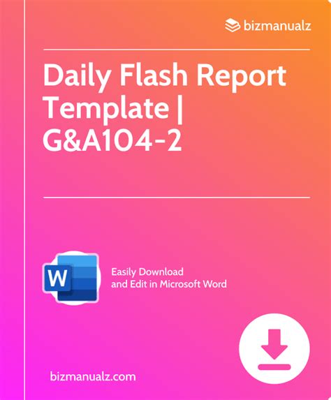 Daily Flash Report Template Word