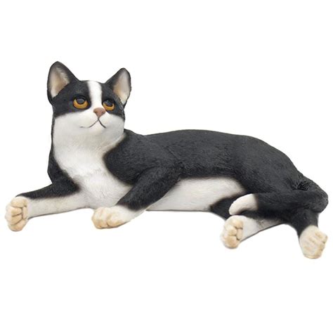 Black And White Cat Figurine Collectible Cat Lover Ts Everyday