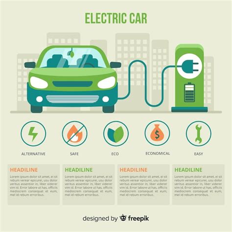 Free Vector Electric Car Infographic
