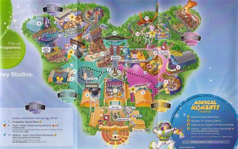 The Park Map For Walt Disney Studios Paris