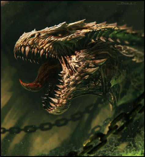 Fleshy Zombie Dragon For Fun Todor Hristov Dragon Artwork Fantasy