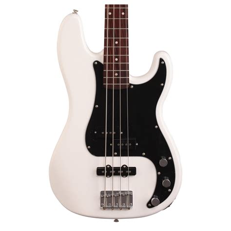 DISC Squier By Fender Affinity Precision PJ Bass Guitar Oly White