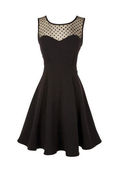 Illusion Dot Fit And Flare Dress Little Black Dress Dresses