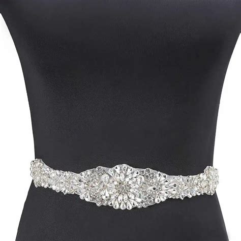 38cm Womens Crystal Wedding Belts Luxury Rhinestone Party Dress Belt