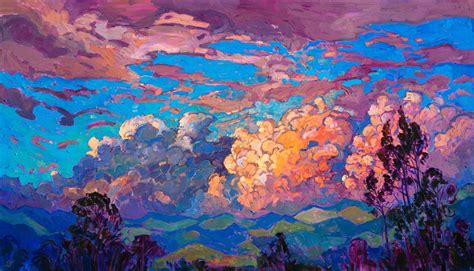 Break Of Clouds Contemporary Impressionism Paintings By Erin Hanson