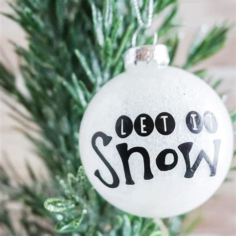 This Let It Snow Glitter Ornament Is A Fun Christmas Cricut Craft