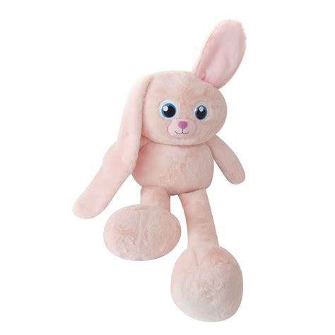 2022 New Pink Long Pulling Ear Stretchable Ears Rabbit Stuffed Bunnies