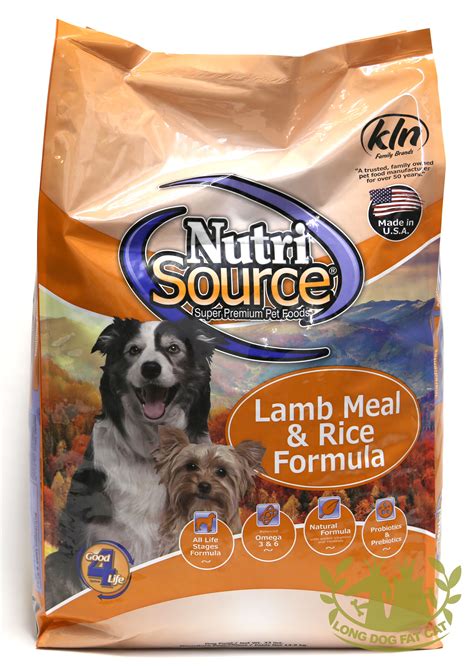 Both of these carbohydrates are considered to be highly digestible for dogs. NutriSource Lamb and Rice Adult Dog Food