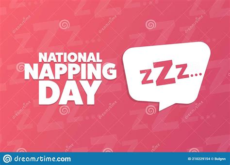 National Napping Day Holiday Concept Template For Background Banner Card Poster With Text