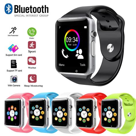 A1 Wristwatch Bluetooth Smart Watch Sport Pedometer With Sim Camera