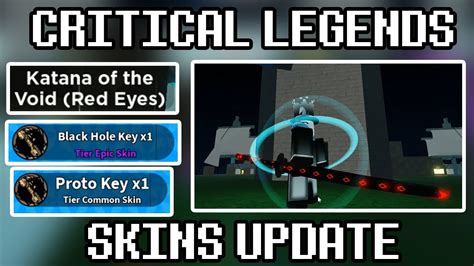 Roblox Critical Legends Skin Update┃how To Get Skins Details Youtube